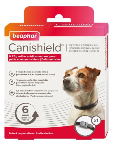 Canishield, collier anti-puces, tiques et moustiques pour chien