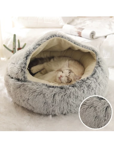 

Winterbett aus Kuscheltier 2 in 1 für Katze und Welpe