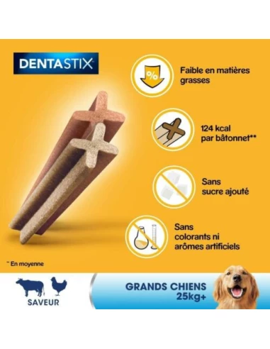 Dentastix Bâtonnets à Mâcher pour Grand Chien – Friandises pour l'hygiène x56